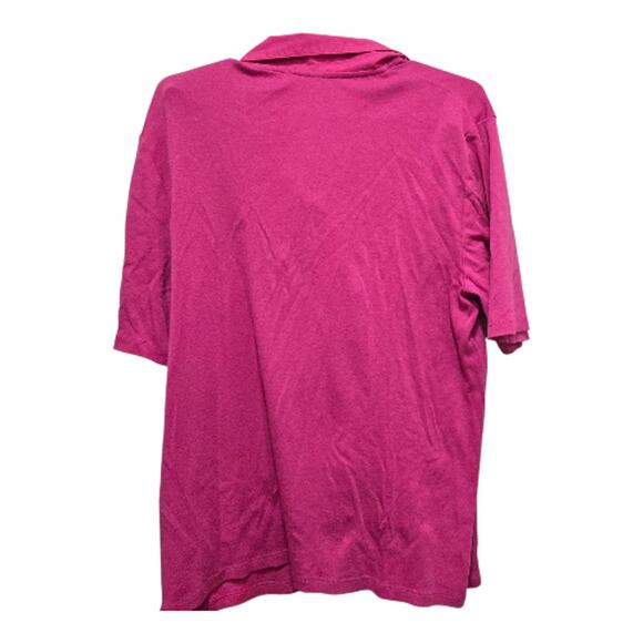 Chico’s Pima Cotton Pink Collared Split Neck Top Size XXL - Picture 2 of 10